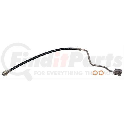 18J881 by ACDELCO - Brake Hydraulic Hose - 24.63", Black, Silver, Corrosion Resistant Steel