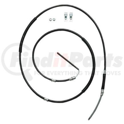 18P1312 by ACDELCO - Parking Brake Cable - Rear, 106.40", Threaded End 1, Fixed Wire Stop End 2
