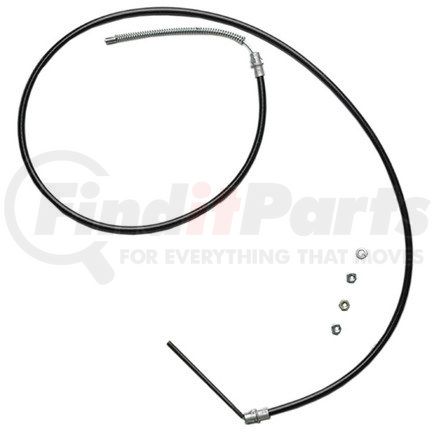 18P182 by ACDELCO - Parking Brake Cable - Rear, 81.00", Fixed Wire Stop End, Steel