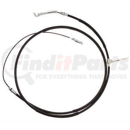 18P2838 by ACDELCO - Parking Brake Cable - Rear, 122.00", Bracket End 1, Barbed End 2, Steel