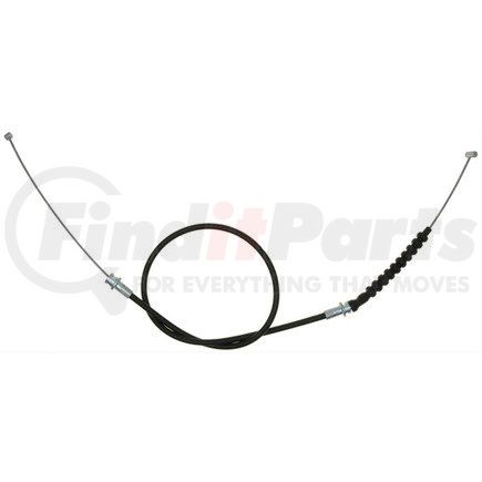 18P2868 by ACDELCO - Parking Brake Cable - Rear, 77.40", Fixed Wire Stop End, Steel