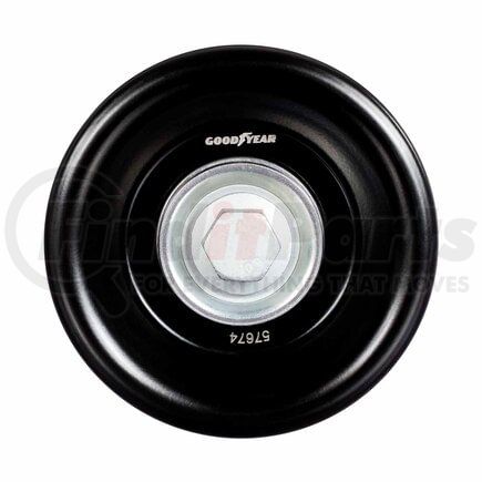 Goodyear 57674 Serpentine Belt Accessory Drive Belt Idler Pulley - FEAD Pulley, 3.54 in. Outside Diameter, Steel