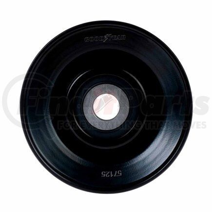 57125 by GOODYEAR BELTS - Accessory Drive Belt Idler Pulley - FEAD Pulley, 3.22 in. Outside Diameter, Steel