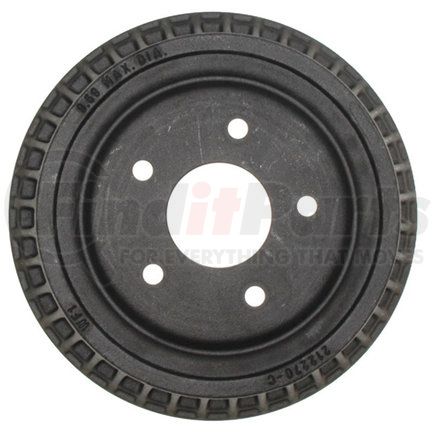 18B201A by ACDELCO - Brake Drum - Rear, 5 Bolt Holes, 4.75" Bolt Circle, Directional, Cast Iron