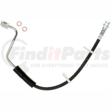 18J4217 by ACDELCO - Brake Hydraulic Hose - 21.8", Black, Silver, Corrosion Resistant Steel