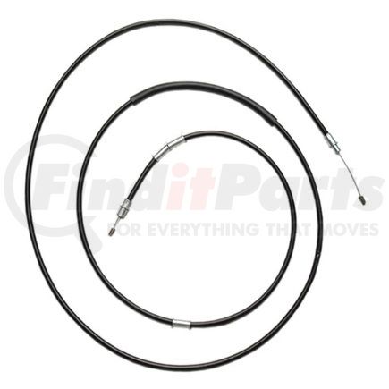 18P1764 by ACDELCO - Parking Brake Cable - Front, 139.40", Fixed Wire Stop End, Steel