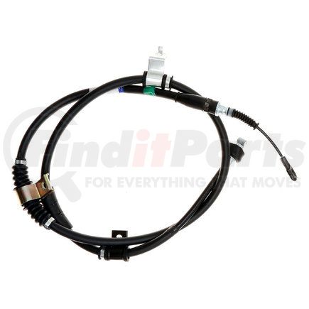 18P97196 by ACDELCO - Parking Brake Cable - Rear, Eyelet End 1, Horizontal Barrel End 2, Steel