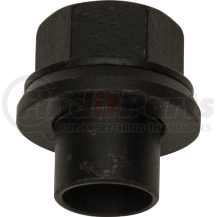 GL-2919 by HALTEC - Flange Nut - Grade 8, Black Finish, M22-1 1/2 Inner Thread, 33mm Hex Size, 19mm Sleeve Length, Aluminum, Steers, for Use On Steel/Steel- Drives, Steel Outer/Aluminum Inner - Drives, for Aluminum Wheels; Sleeve Nut