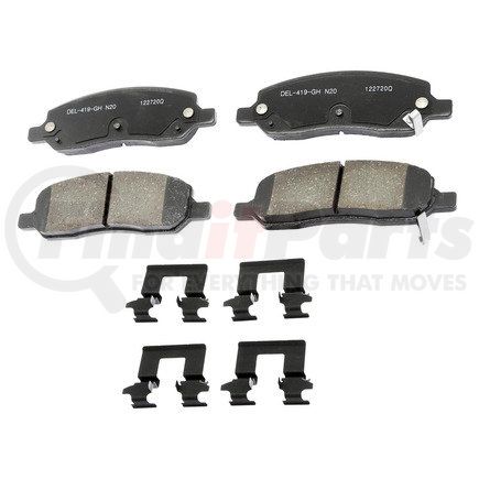 17D1172CHF1 by ACDELCO - Disc Brake Pad - Bonded, Ceramic, Revised F1 Part Design, with Hardware