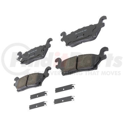 17D1120CHF1 by ACDELCO - Disc Brake Pad - Bonded, Ceramic, Revised F1 Part Design, with Hardware