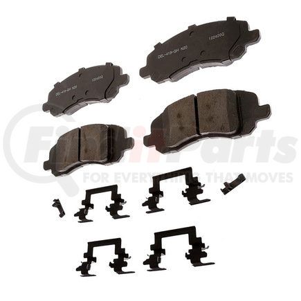 17D1285CHF1 by ACDELCO - Disc Brake Pad - Bonded, Ceramic, Revised F1 Part Design, with Hardware