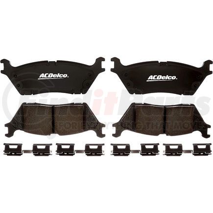 17D1790SDH by ACDELCO - Disc Brake Pad Set - Rear, Ceramic, Bonded, with Mounting Hardware