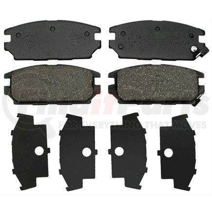 17D532 by ACDELCO - Disc Brake Pad Set - Rear, Bonded, Organic, without Mounting Hardware