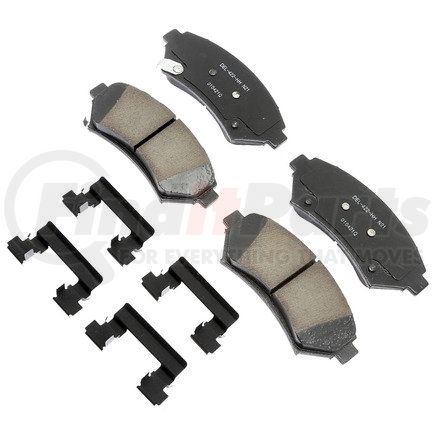 17D699CHF1 by ACDELCO - Disc Brake Pad - Bonded, Ceramic, Revised F1 Part Design, with Hardware