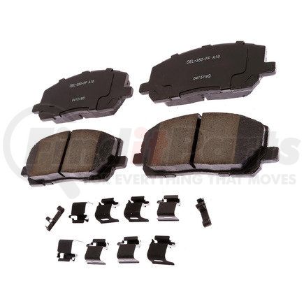 17D884CH by ACDELCO - Disc Brake Pad - Bonded, Ceramic, Original Part Design, With Chamfers and Slot