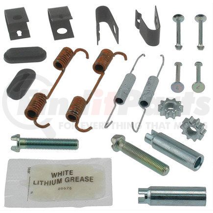 18K1768 by ACDELCO - Parking Brake Hardware Kit - Inc. Springs, Pins, Sockets, Adjuster, Boots, Retainers, Washer, Grease