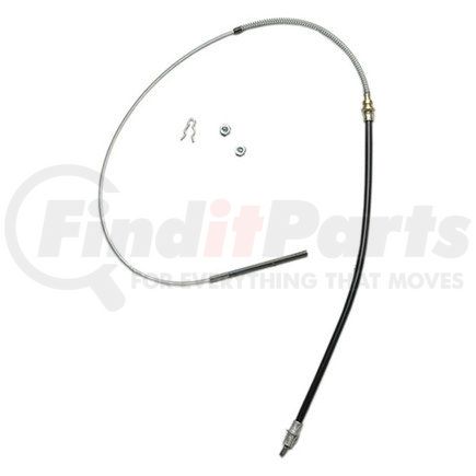 18P2317 by ACDELCO - Parking Brake Cable - Front, 52.80", Threaded End 1, Fixed Wire Stop End 2