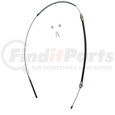 18P2287 by ACDELCO - Parking Brake Cable - Front, 51.60", Threaded End 1, Fixed Wire Stop End 2