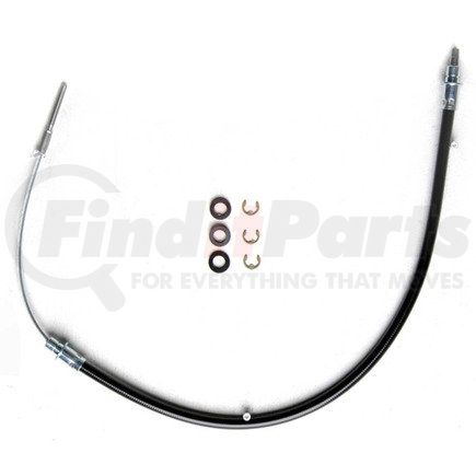 18P2604 by ACDELCO - Parking Brake Cable - Front, 32.56", Threaded End 1, Fixed Wire Stop End 2