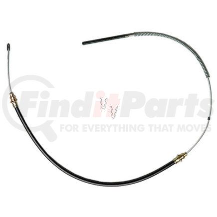 18P2382 by ACDELCO - Parking Brake Cable - Front, 49.10", Threaded End 1, Fixed Wire Stop End 2