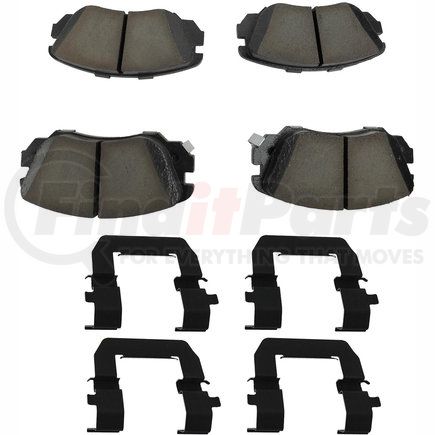 17D1421CHF1 by ACDELCO - Disc Brake Pad - Bonded, Ceramic, Revised F1 Part Design, with Hardware