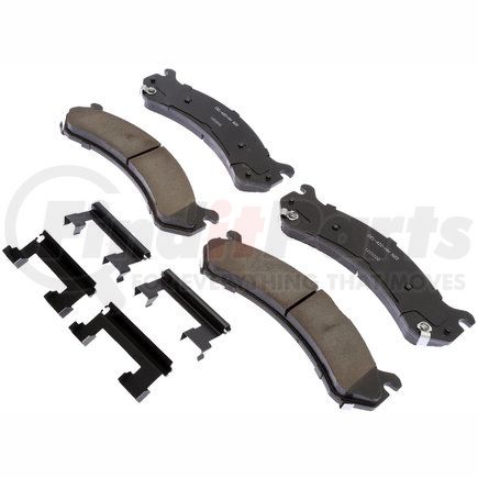 17D784CHF1 by ACDELCO - Disc Brake Pad - Bonded, Ceramic, Revised F1 Part Design, with Hardware