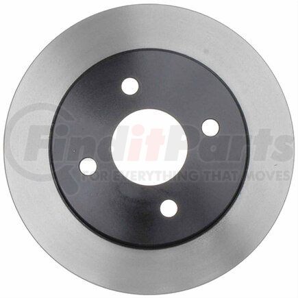 18A1210 by ACDELCO - Disc Brake Rotor - 4 Lug Holes, Cast Iron, Plain, Solid, Turned Ground, Rear