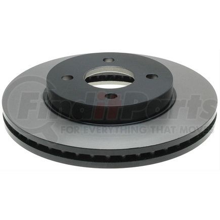 18A1585 by ACDELCO - Disc Brake Rotor - 4 Lug Holes, Cast Iron, Plain, Turned Ground, Vented, Front