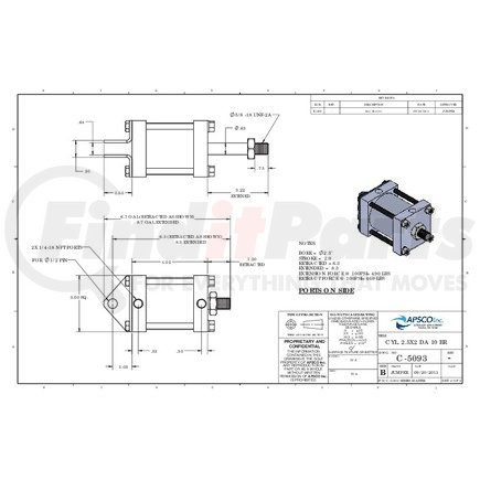 APSCO C-5093 CYL. 2.5X2 DA 10 BR