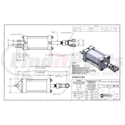 APSCO C-5877-SR-PK CYL. 2.5 X 1.125 SR 10 BR PK