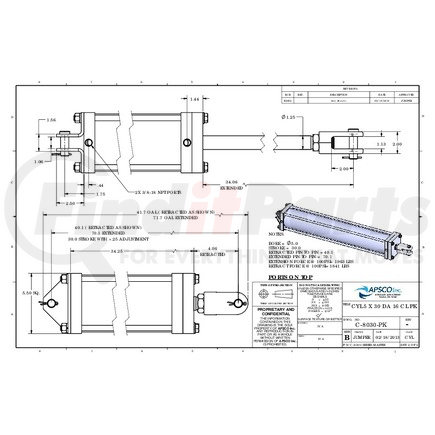 APSCO C-8030-PK CYL 5 X 30 DA 16 CL PK