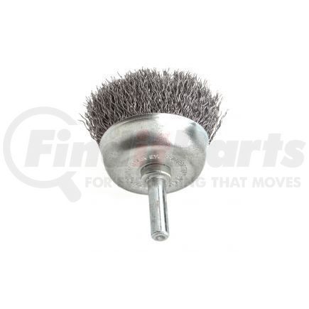 60004 by FORNEY INDUSTRIES INC. - Cup Brush, Crimped Wire 1-1/2" x .012" Wire with 1/4" Shank, Carded