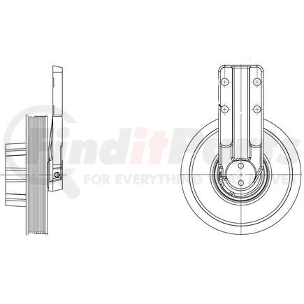 010019787 by KIT MASTERS - BorgWarner/Kysor-style hubs are available to replace your worn or damaged hub (pulley & bracket). Also requires replacement/repair of appropriate fan clutch.