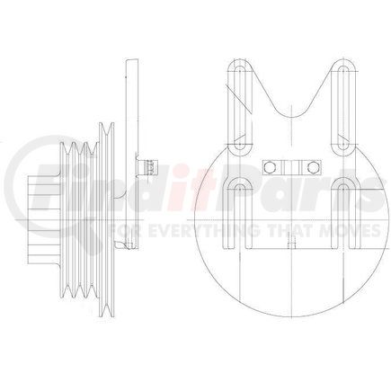 1077-07735-03 by KIT MASTERS - Kysor Style ON/OFF Engine Cooling Fan Clutch - with (6) Front Access Holes