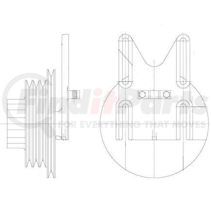 1077-07735-04 by KIT MASTERS - Kysor Style ON/OFF Engine Cooling Fan Clutch - with (6) Front Access Holes