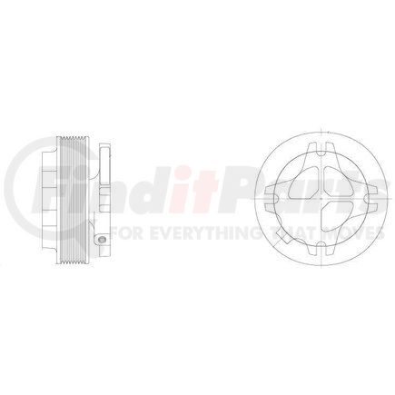 1077-07738-01 by KIT MASTERS - Kysor Style ON/OFF Engine Cooling Fan Clutch - with (6) Front Access Holes
