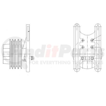 1077-07767-06 by KIT MASTERS - Kysor Style ON/OFF Engine Cooling Fan Clutch - with (6) Front Access Holes