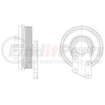 1077-07770-13 by KIT MASTERS - Kysor Style ON/OFF Engine Cooling Fan Clutch - with (6) Front Access Holes
