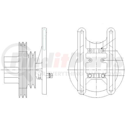 1077-07869-03 by KIT MASTERS - Kysor-Style Hub - New