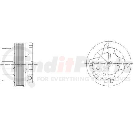 1077-07929-12 by KIT MASTERS - Kysor Style ON/OFF Engine Cooling Fan Clutch - with (6) Front Access Holes