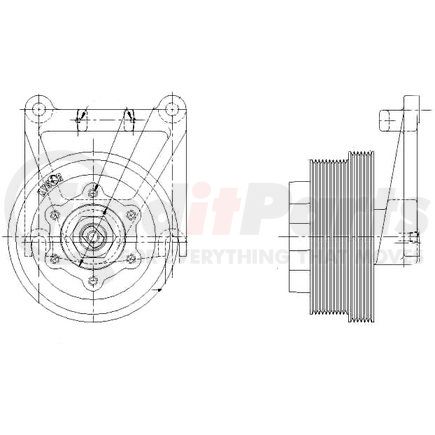1077-07956-01 by KIT MASTERS - Kysor Style ON/OFF Engine Cooling Fan Clutch - with (6) Front Access Holes
