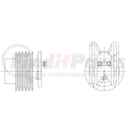 1077-08069-01 by KIT MASTERS - Kysor Style ON/OFF Engine Cooling Fan Clutch - with (6) Front Access Holes