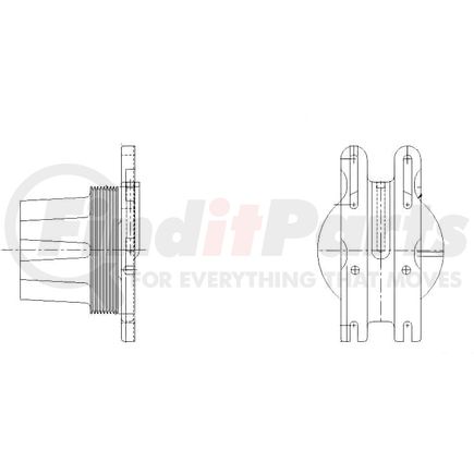 1077-08166-03 by KIT MASTERS - BorgWarner/Kysor-style hubs are available to replace your worn or damaged hub (pulley & bracket). Also requires replacement/repair of appropriate fan clutch.