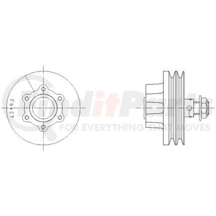 1077-08171-01 by KIT MASTERS - Kysor Style ON/OFF Engine Cooling Fan Clutch - with (6) Front Access Holes