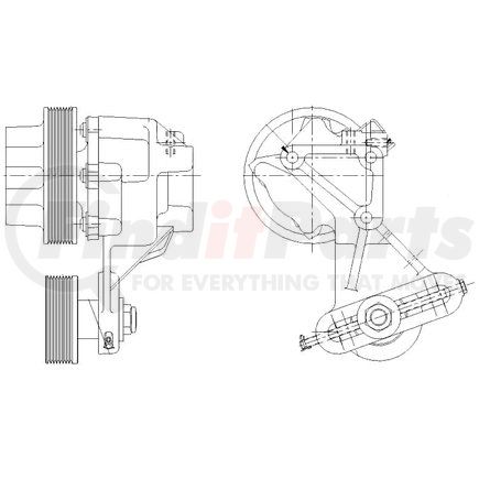 1077-08234-01 by KIT MASTERS - Kysor Style ON/OFF Engine Cooling Fan Clutch - with (6) Front Access Holes