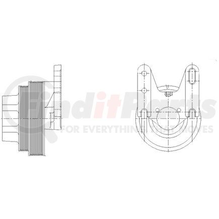 1077-08257-01 by KIT MASTERS - Kysor Style ON/OFF Engine Cooling Fan Clutch - with (6) Front Access Holes