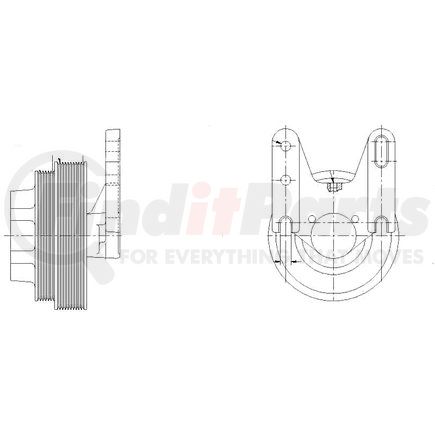 1077-08257-03 by KIT MASTERS - Kysor Style ON/OFF Engine Cooling Fan Clutch - with (6) Front Access Holes
