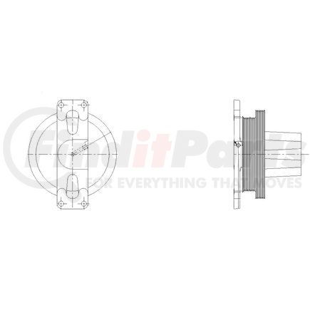1077-09021-03 by KIT MASTERS - Kysor Style ON/OFF Engine Cooling Fan Clutch - with (6) Front Access Holes