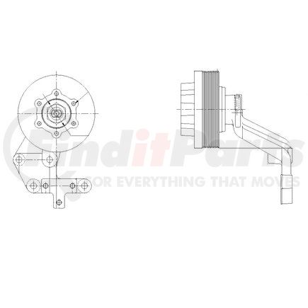 1077-09019-04 by KIT MASTERS - Kysor Style ON/OFF Engine Cooling Fan Clutch - with (6) Front Access Holes