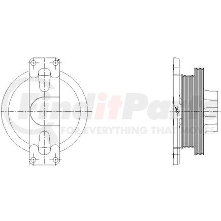 1077-09021-01 by KIT MASTERS - Kysor Style ON/OFF Engine Cooling Fan Clutch - with (6) Front Access Holes